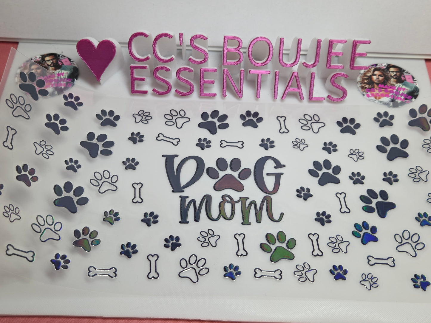 DOG MOM 16oz CATALOUGE HOLOGRAPHIC WRAP