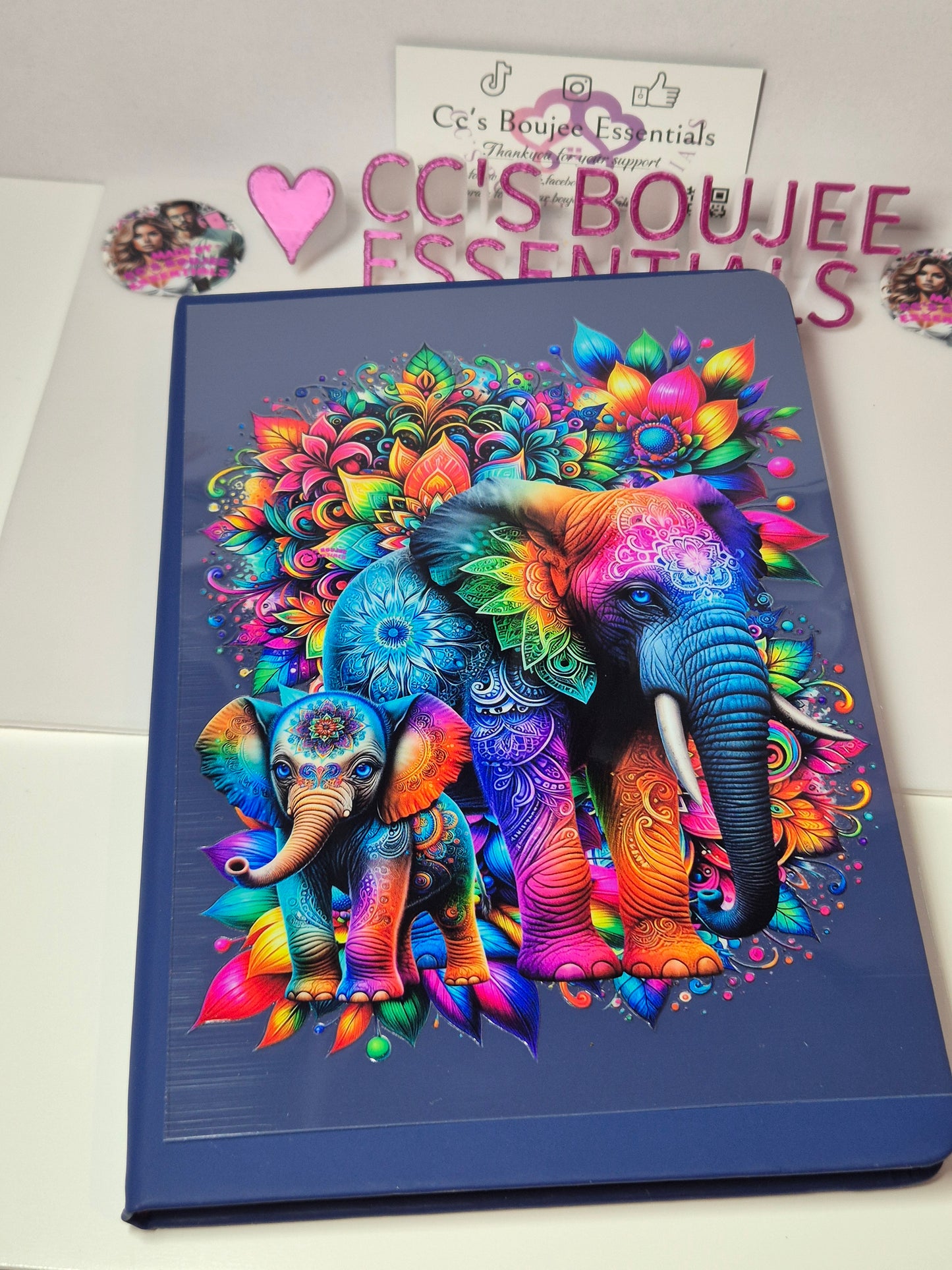 ELEPHANT AND BABY A5 EXCLUSIVE