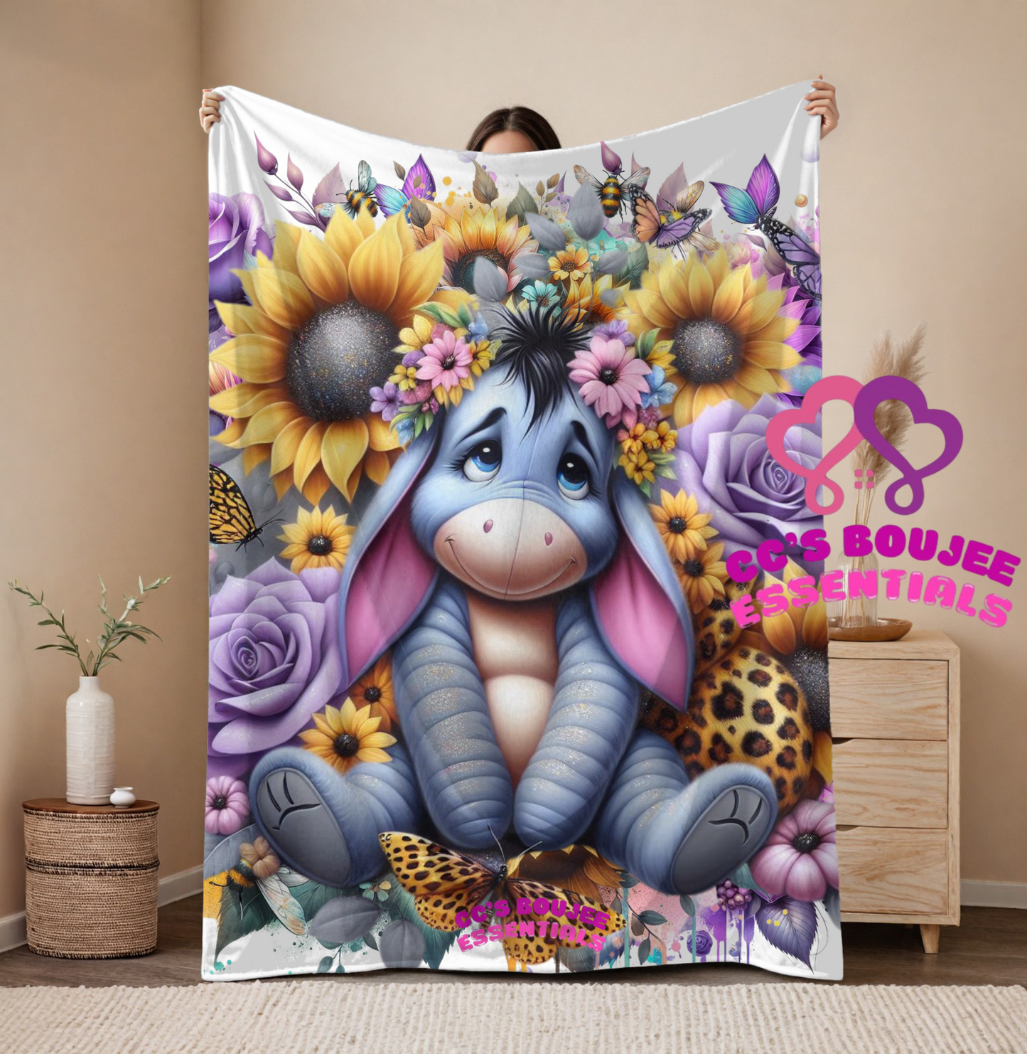 CUTE ROLLY DONKEY BLANKET