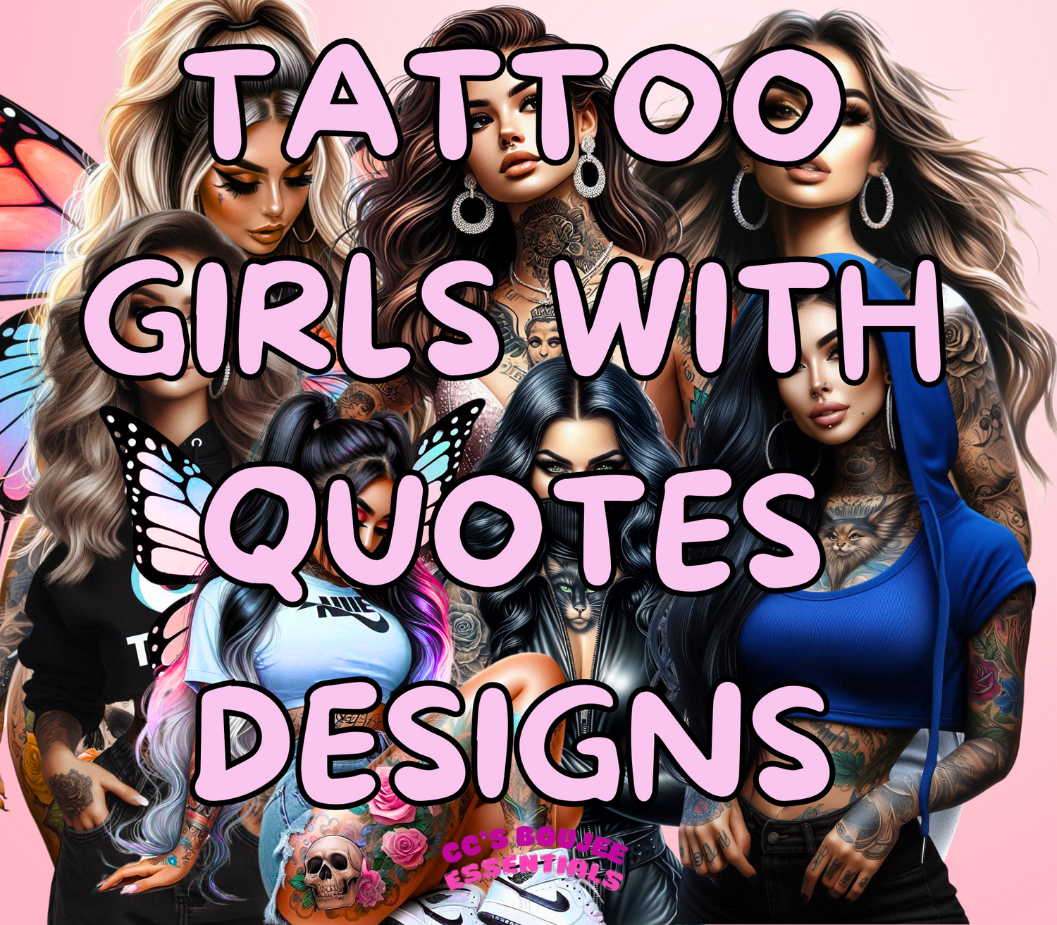 20oz TATTOO GIRLS WITH QUOTES