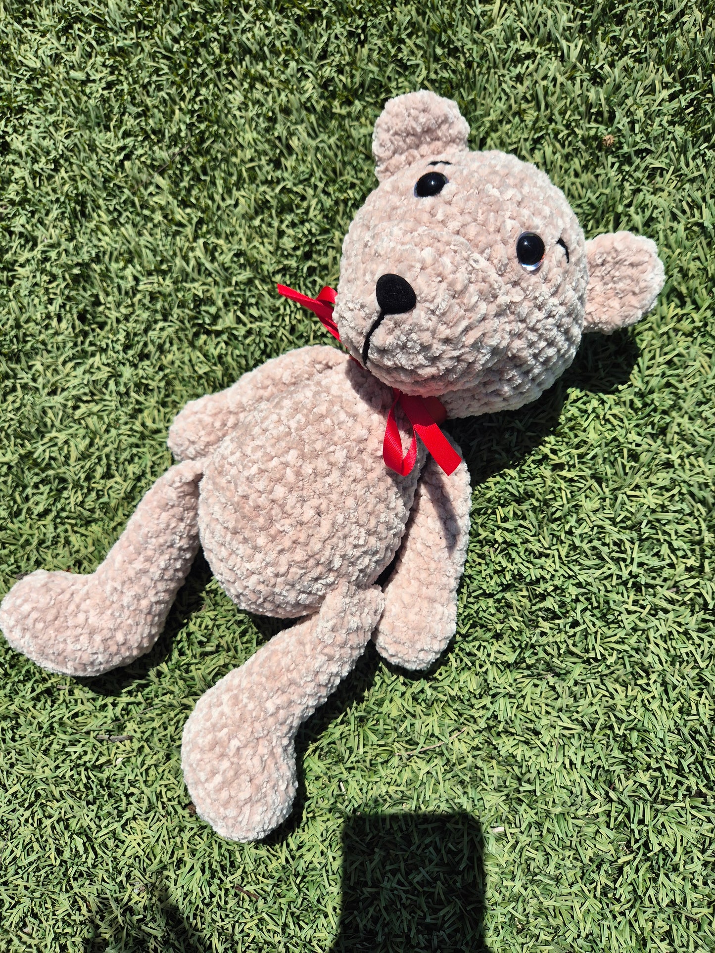 Velvet crochet teddy