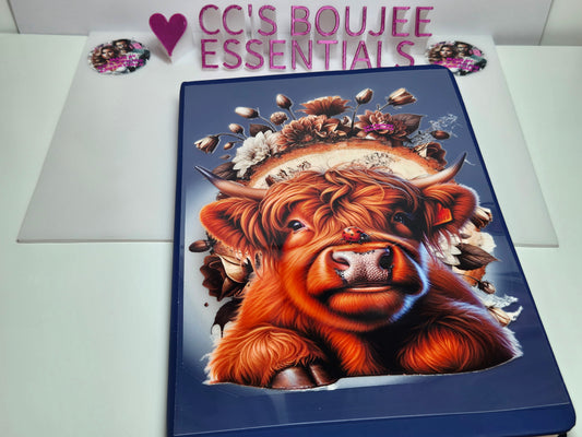 LADY BUG HIGHLAND COW A5 EXCLUSIVE