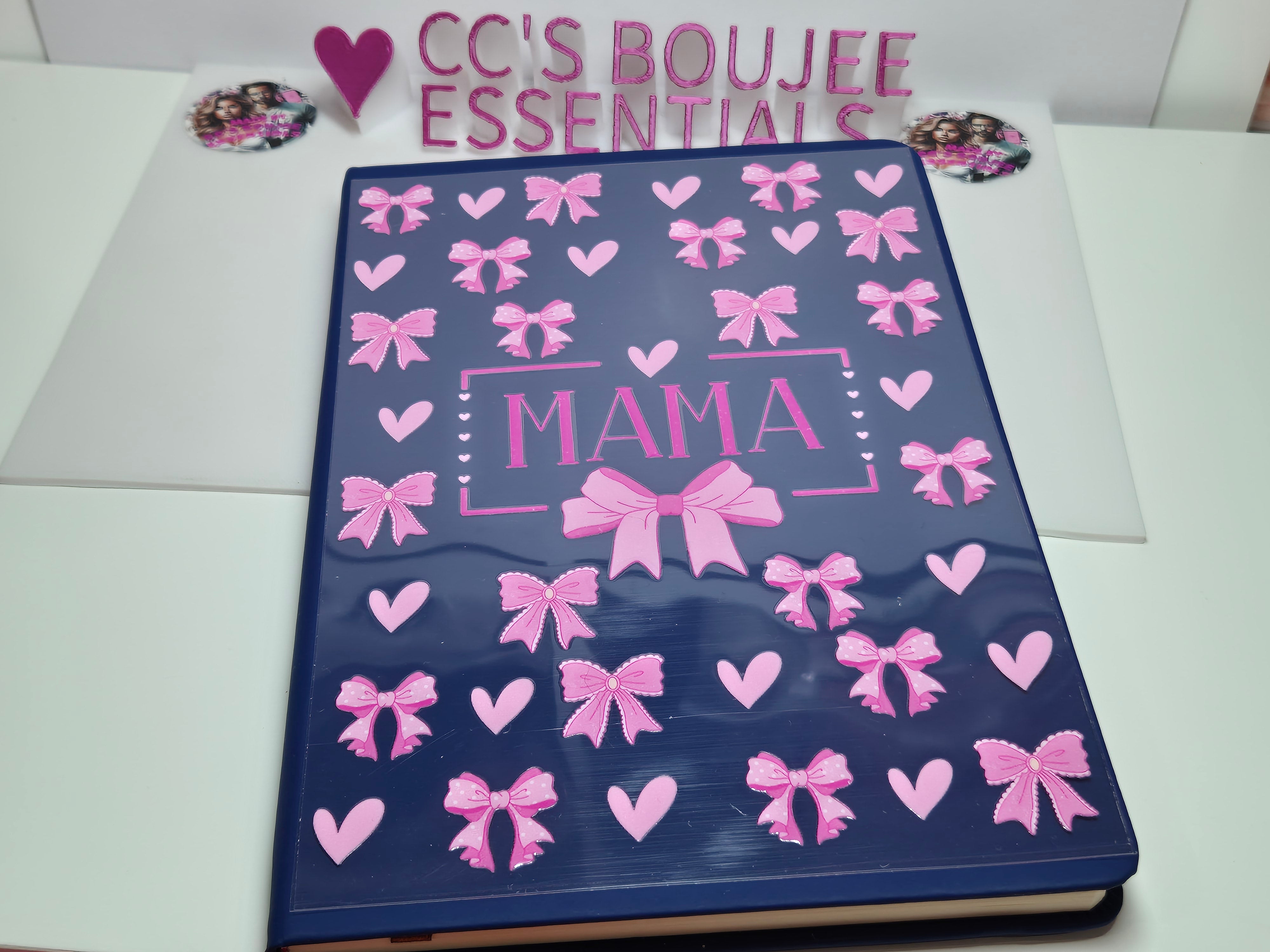 MAMA WITH PINK BOWS A5 CATALOUGE WRAP