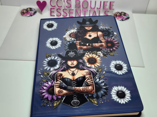 COWGIRL WITH FLOWERS A5 CATALOUGE WRAP