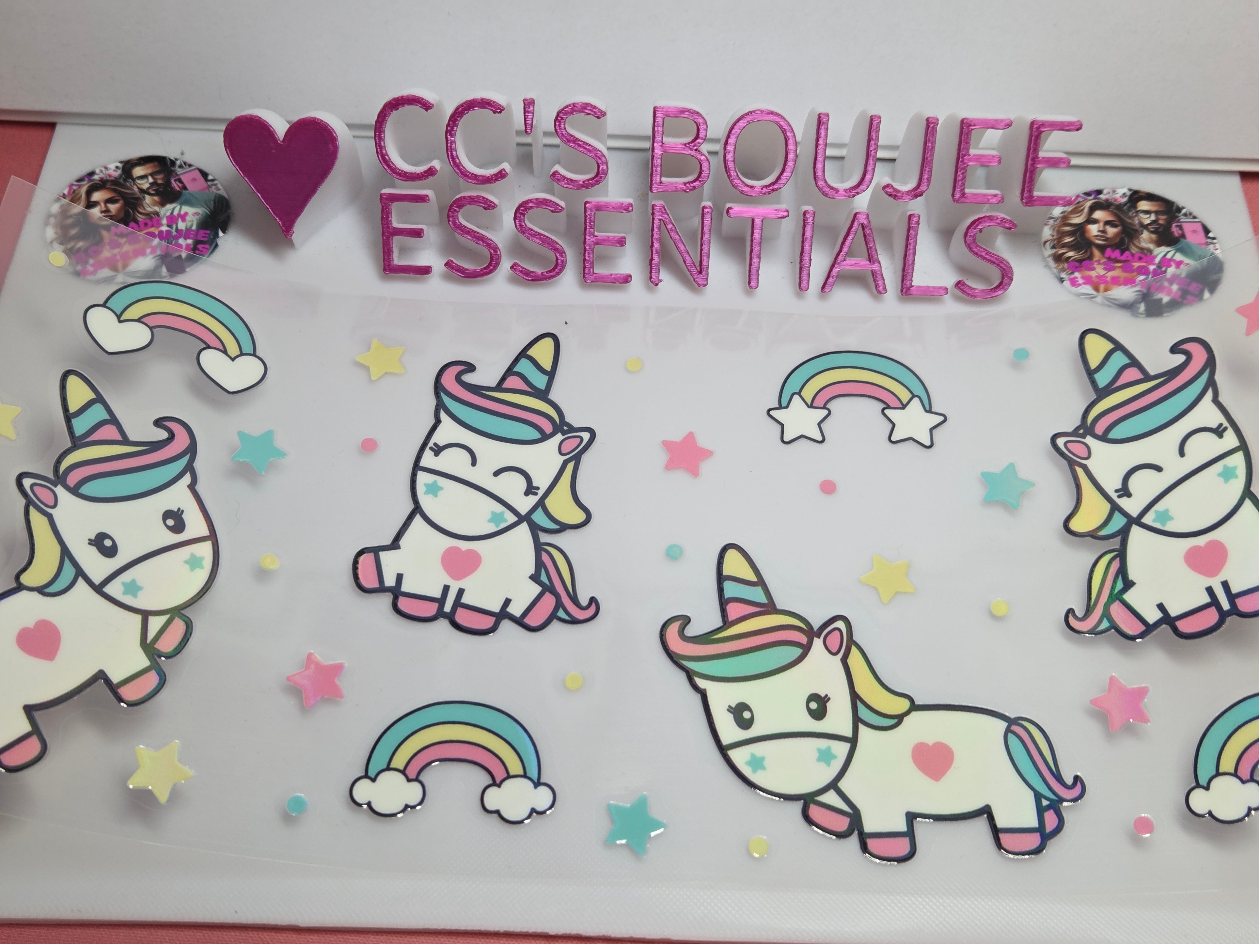 RAINBOW UNICORN 16oz CATALOUGE HOLOGRAPHIC WRAP