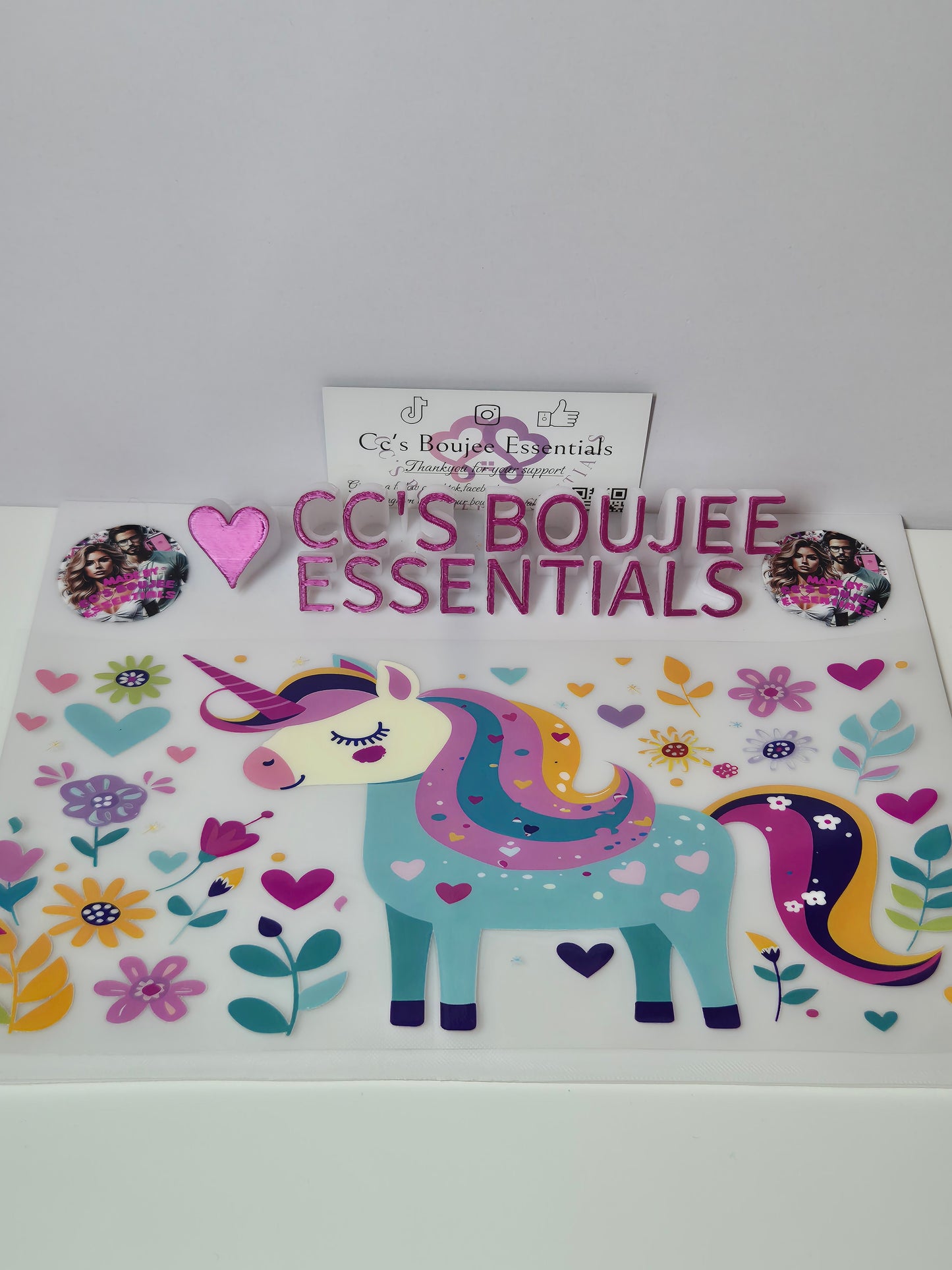 TEAL UNICORN CARTOON #WRAP