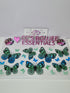 GREEN AND BLUE BUTTERFLIES  #WRAP