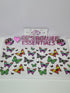 SMALL PURPLE, RED AND TEAL BUTTERFLIES  #WRAP