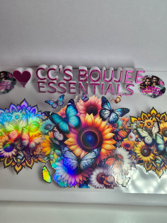 BUTTERFLIES AND SUNFLOWERS 1 CATALOUGE HOLOGRAPHIC WRAP