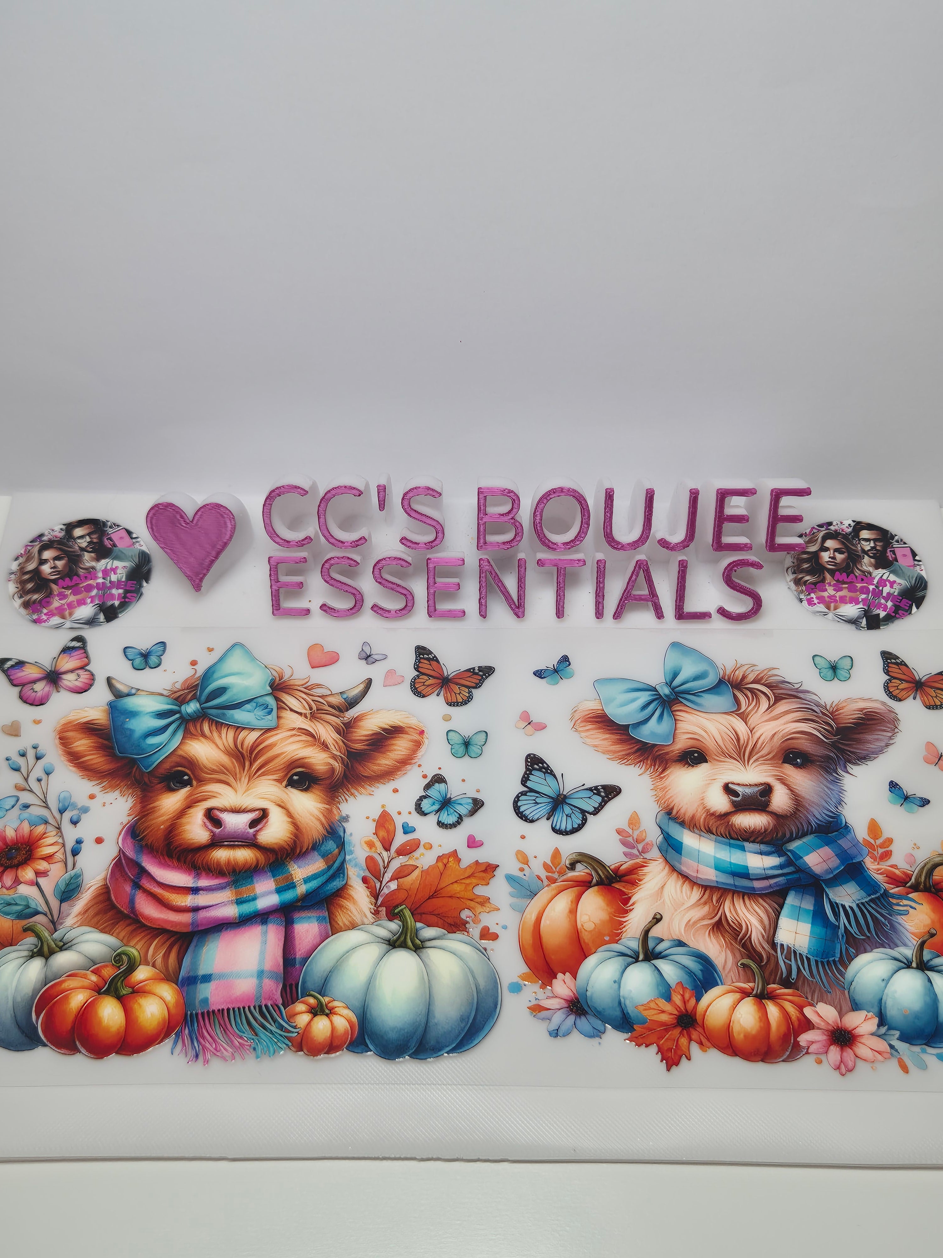 HIGHLAND COWS AND PUMPKIN #WRAP