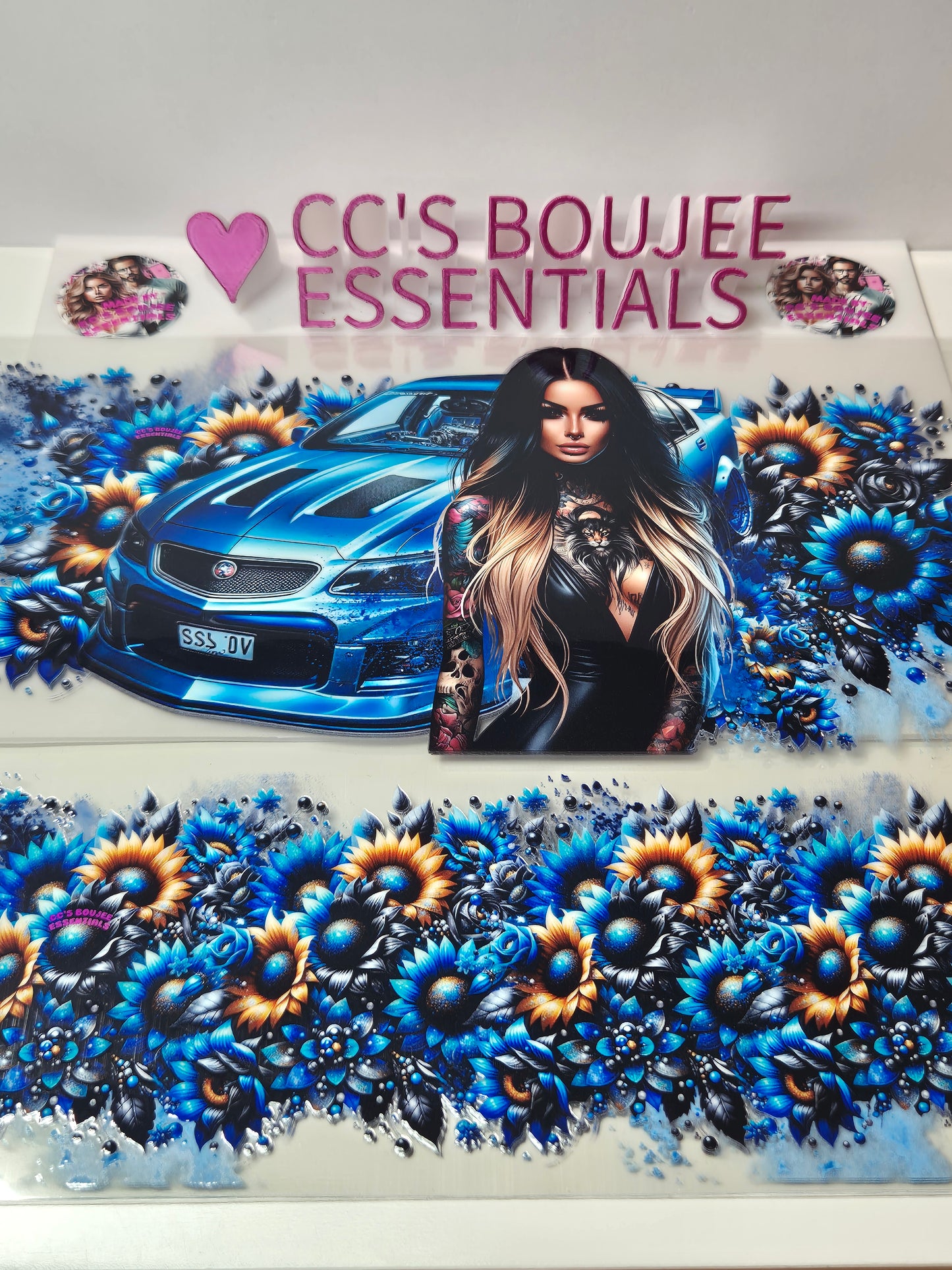 40 OZ EXCLUSIVE BLUE CAR AND GIRL 2