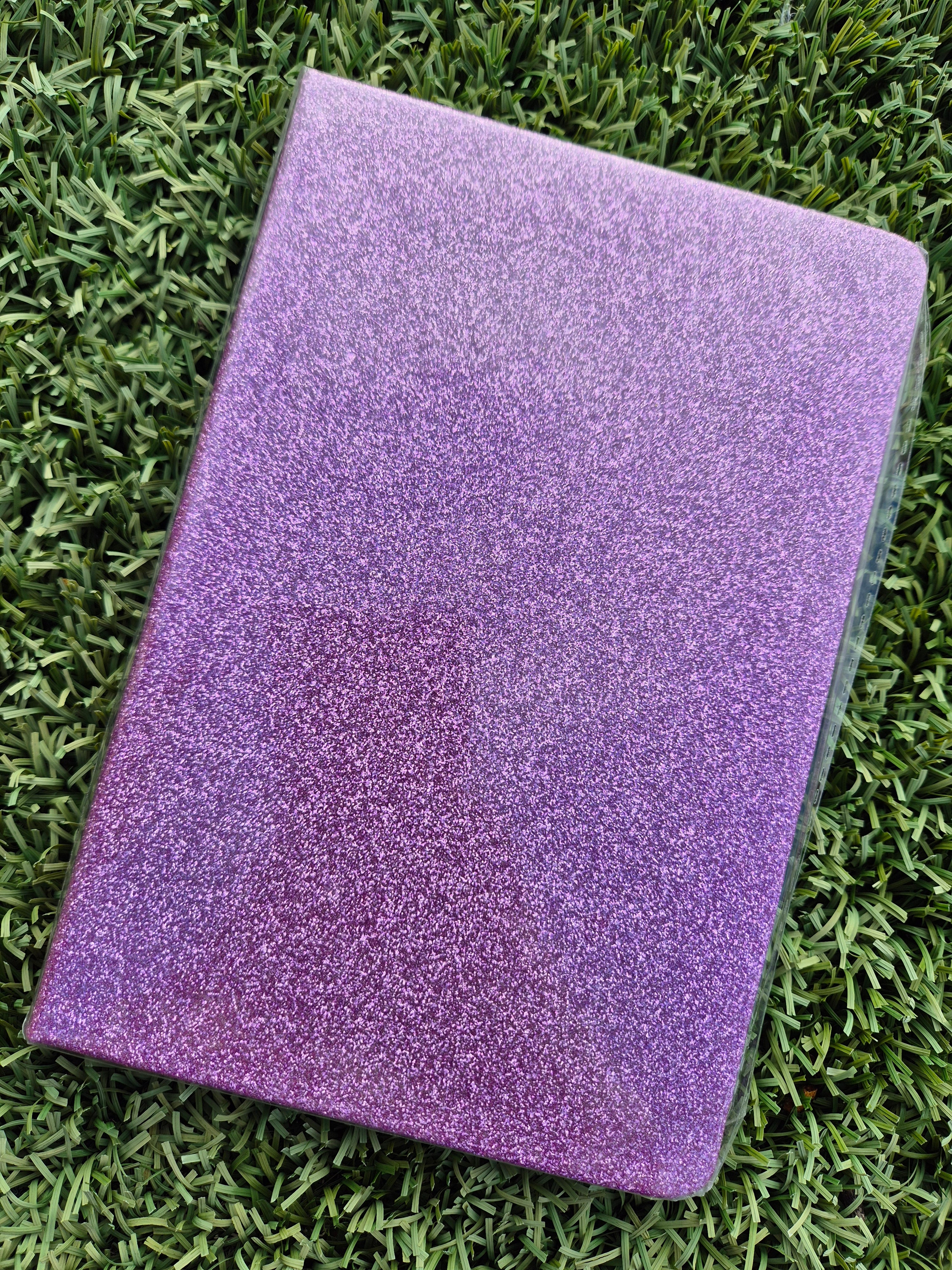 NOTEBOOK BLANK PURPLE GLITTER