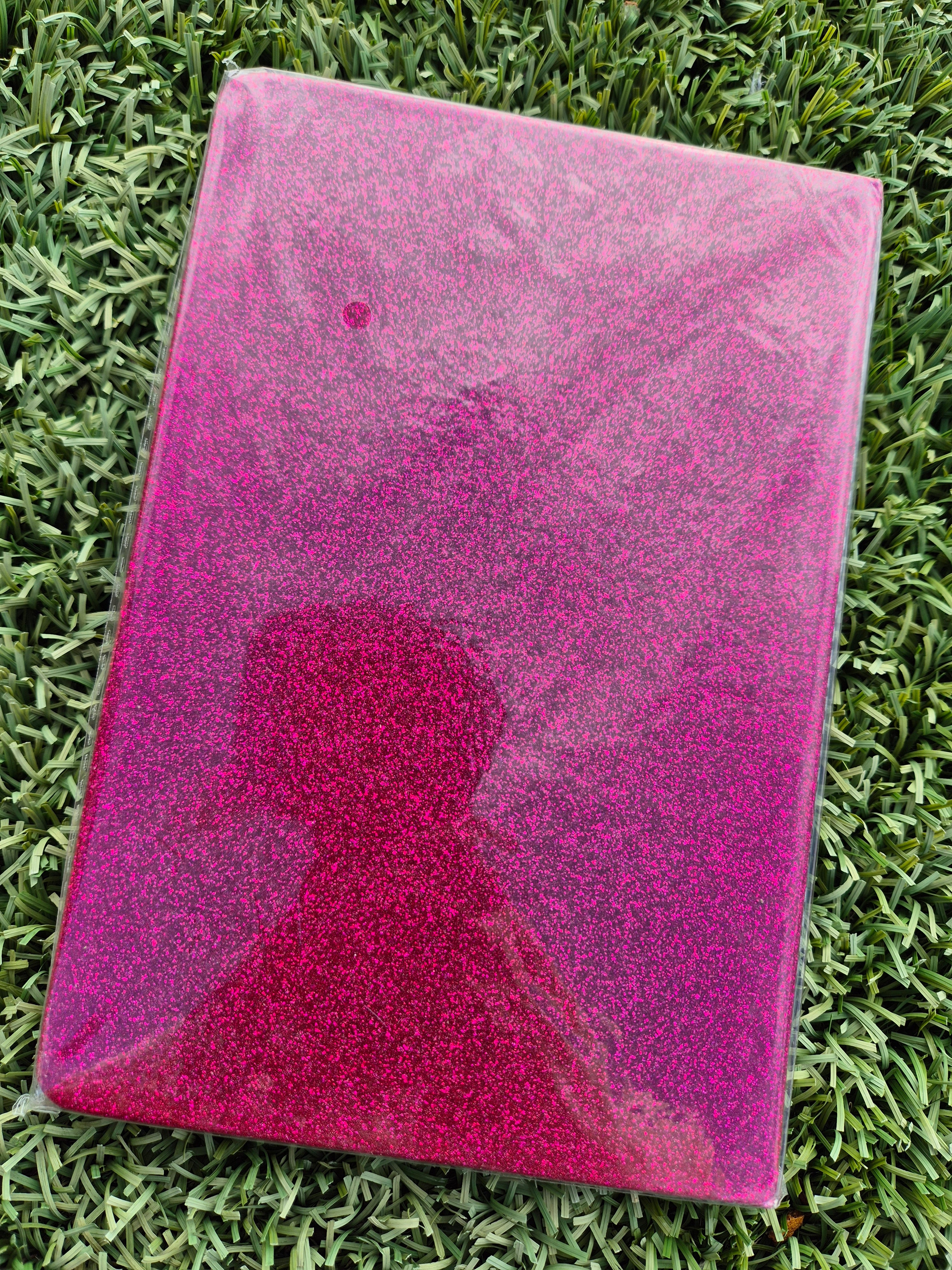 NOTEBOOK BLANK DARK PINK GLITTER