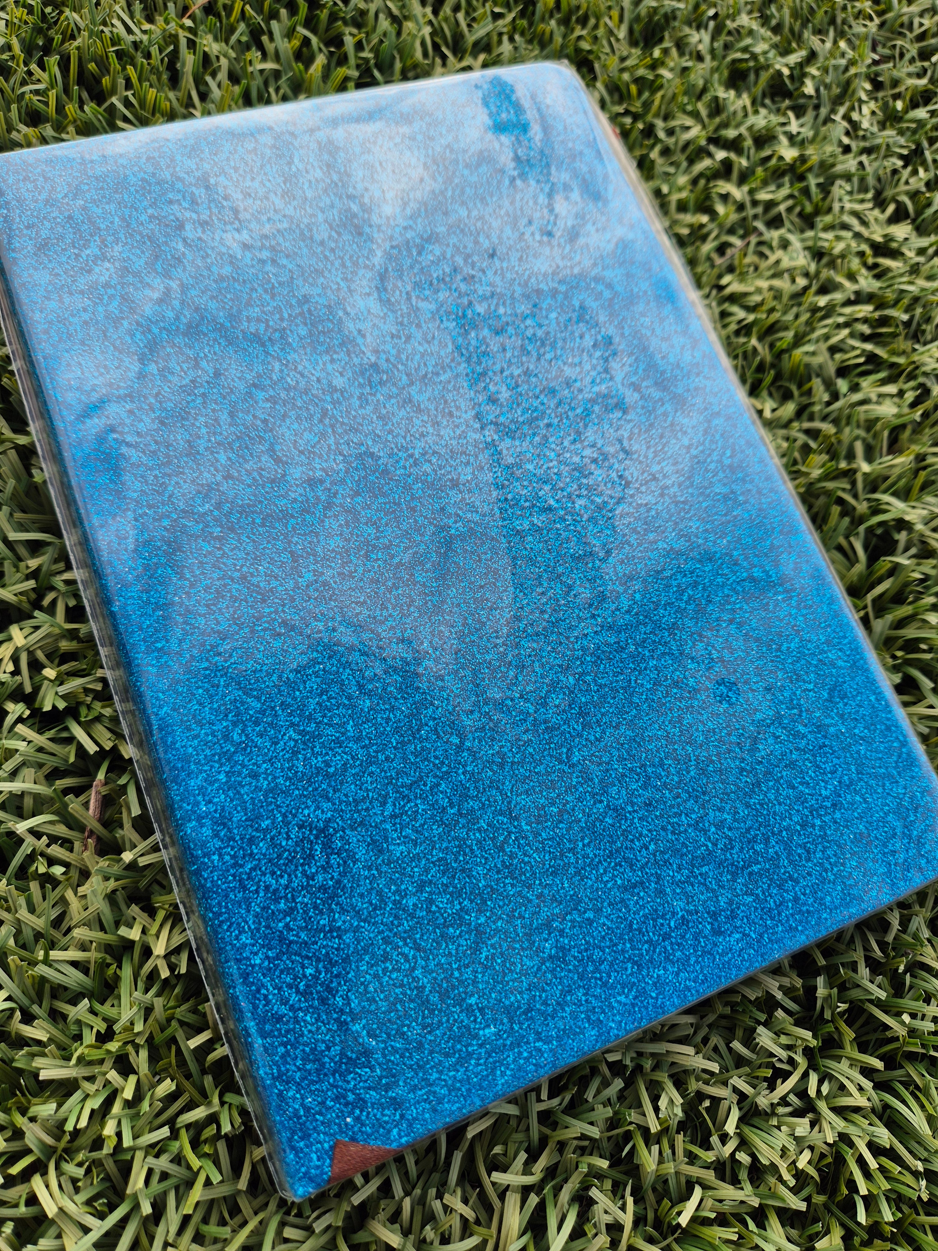 NOTEBOOK BLANK BLUE GLITTER
