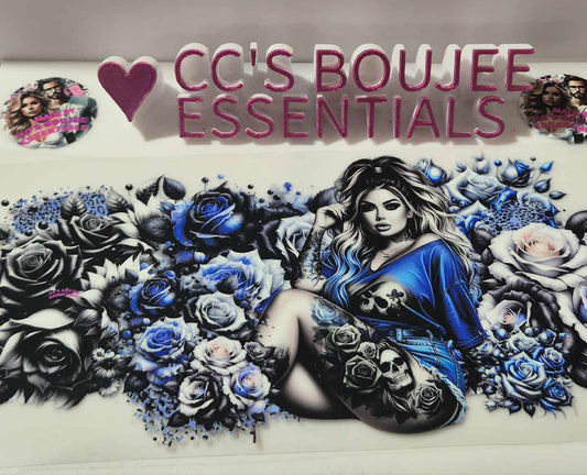 EXCLUSIVE WRAP BLUE FLOWER GIRL