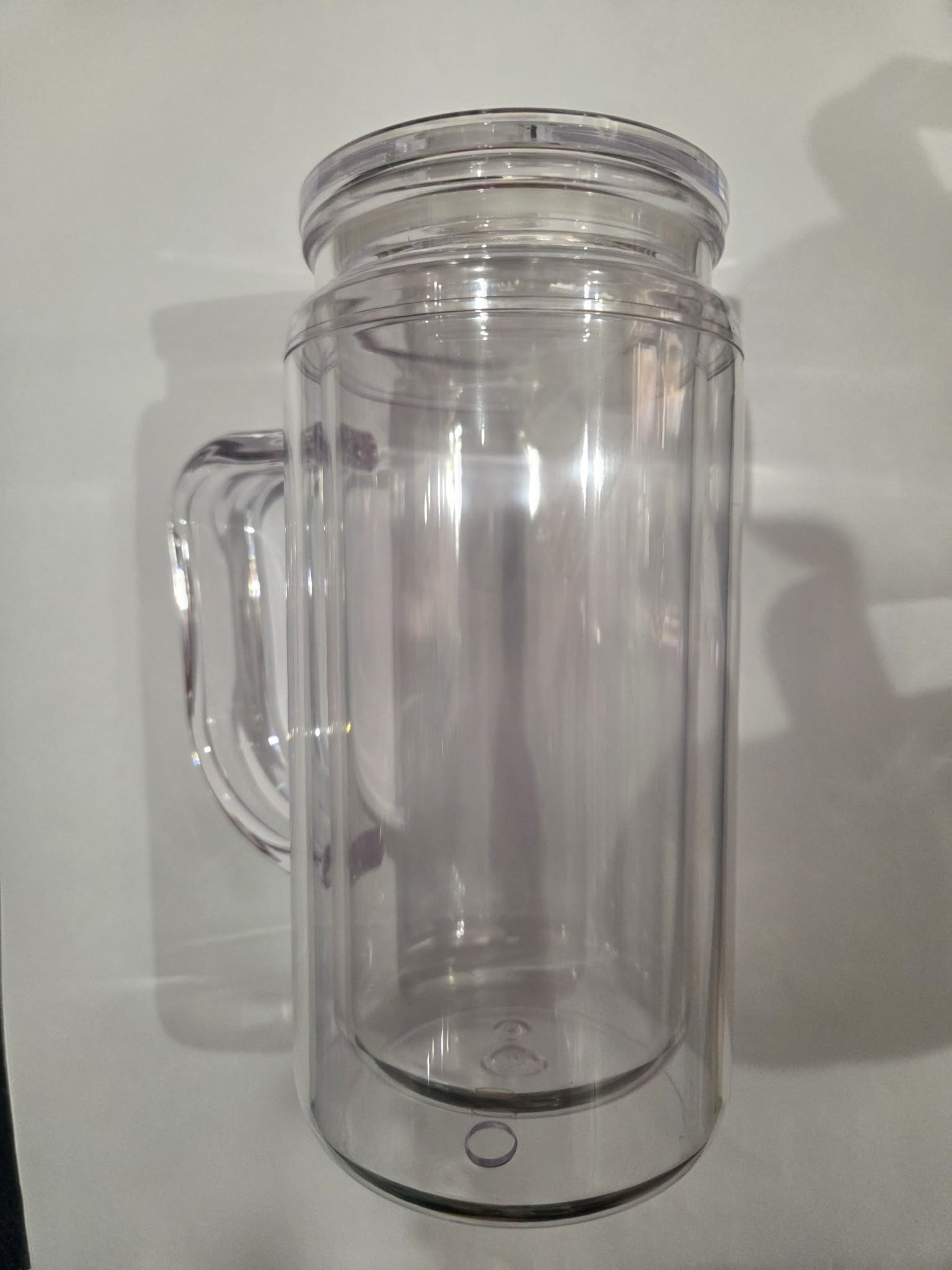 16OZ HANDLE ACRYLIC SNOW GLOBE BLANK