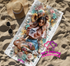 SPACE BUN GIRL BEACH TOWEL
