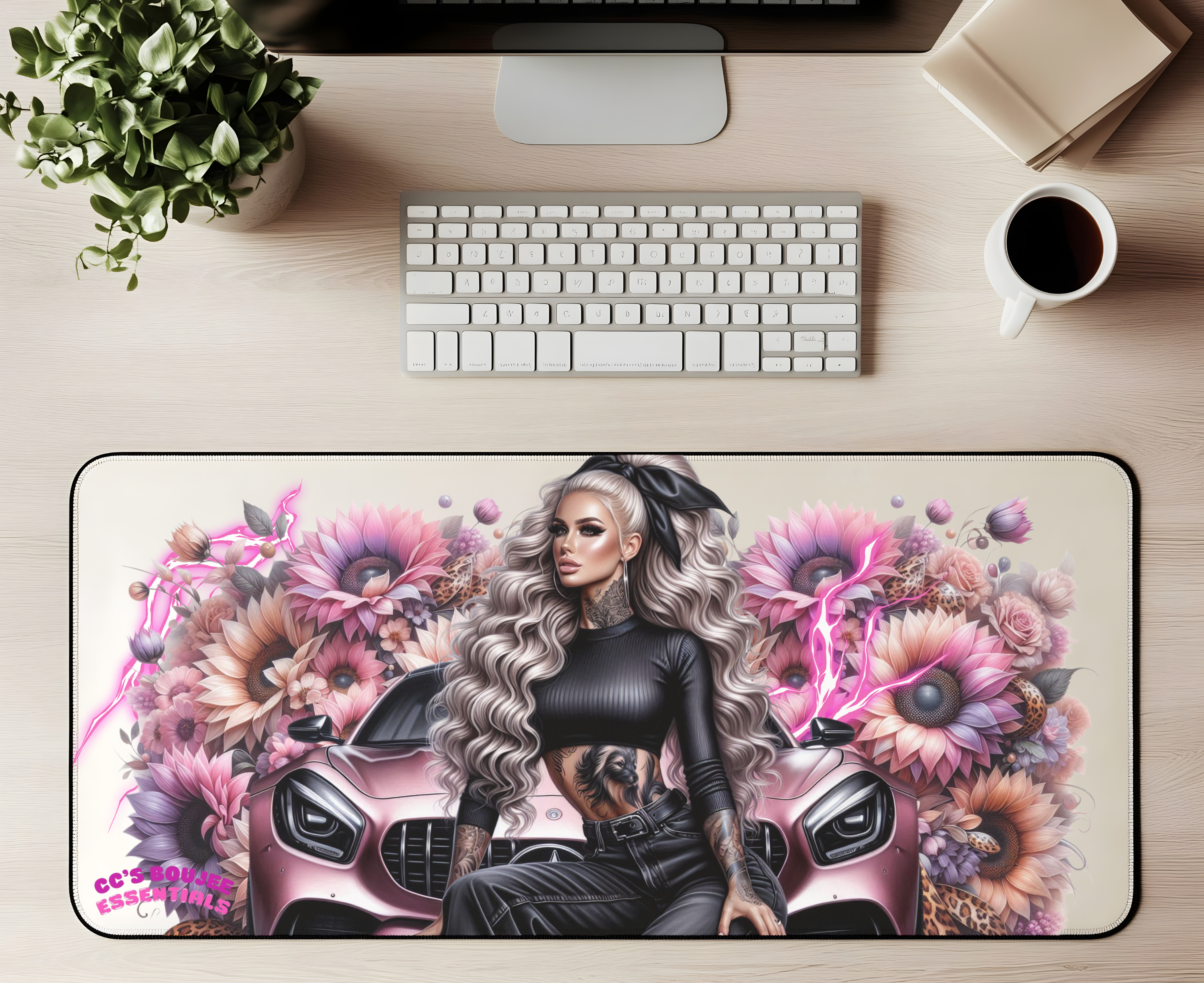 CAR GIRL DESK MAT