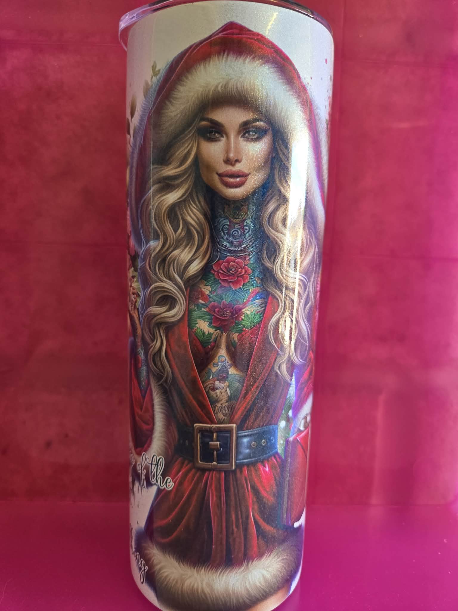 ON THE NAUGHTY LIST.. 20oz TUMBLER GLITTERED