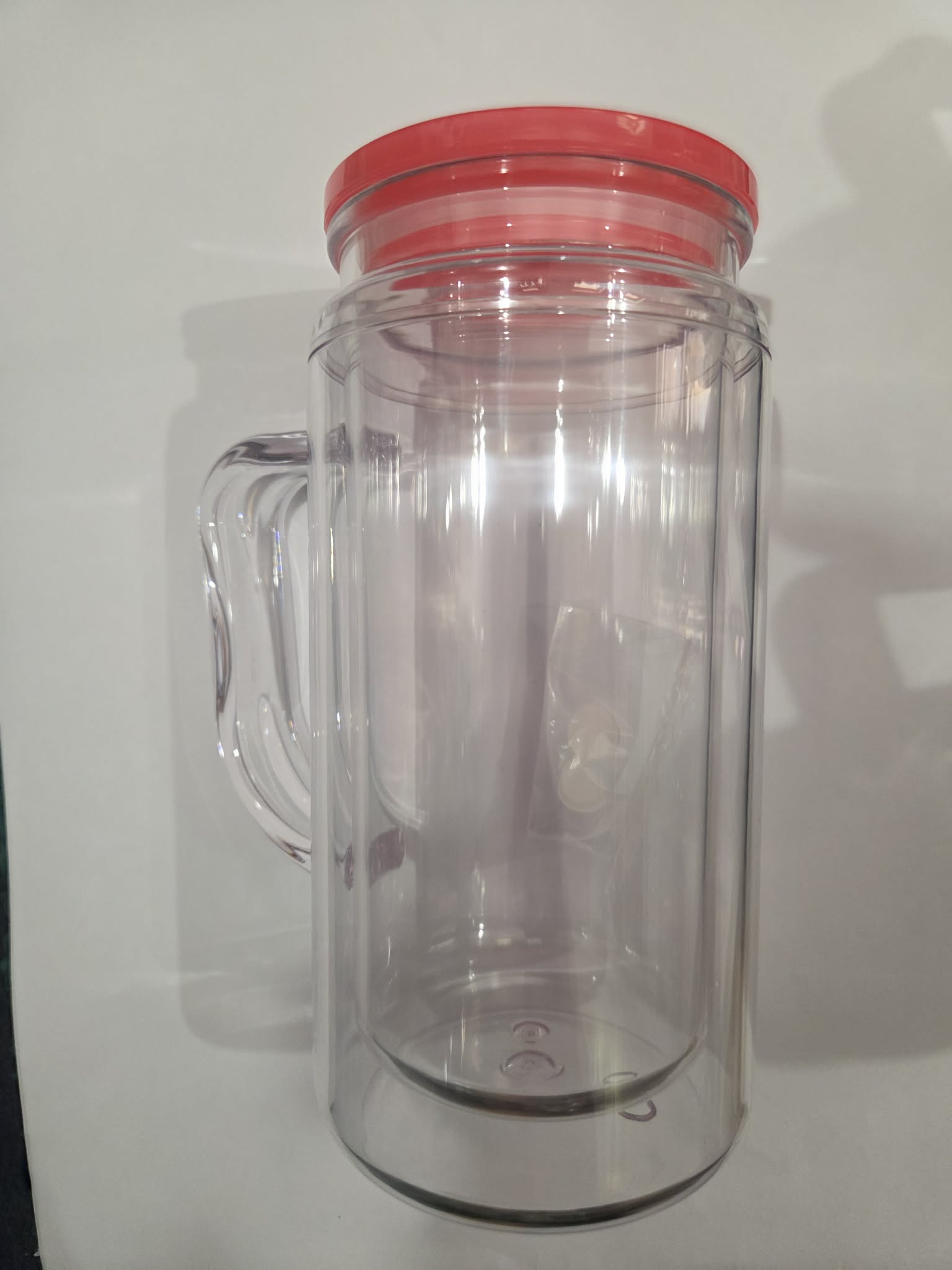 16OZ HANDLE ACRYLIC SNOW GLOBE BLANK