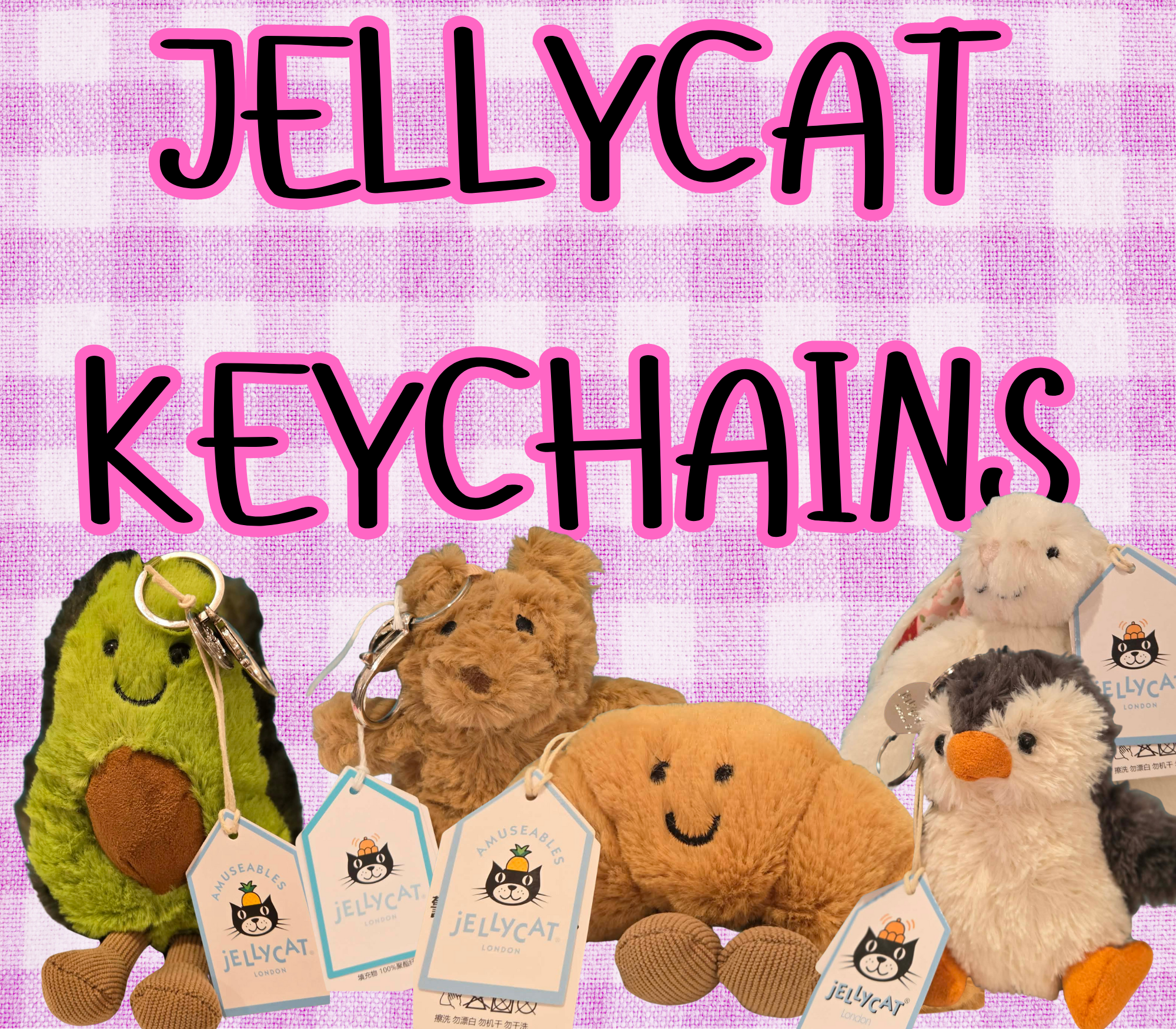 JELLY CAT KEYCHAINS