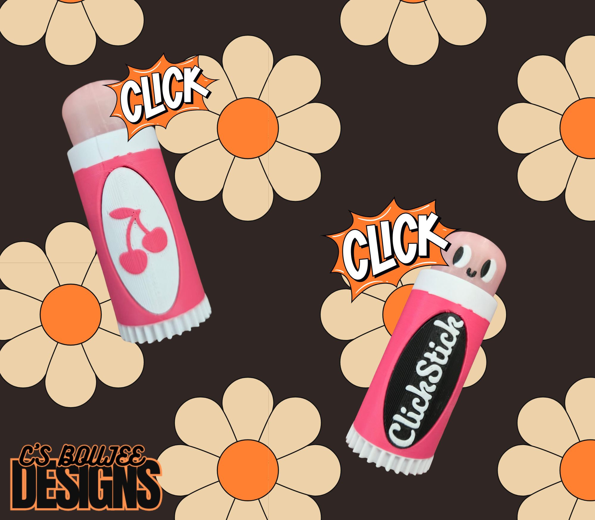 CLICK STICK PINK CLICKER 3D PRINT