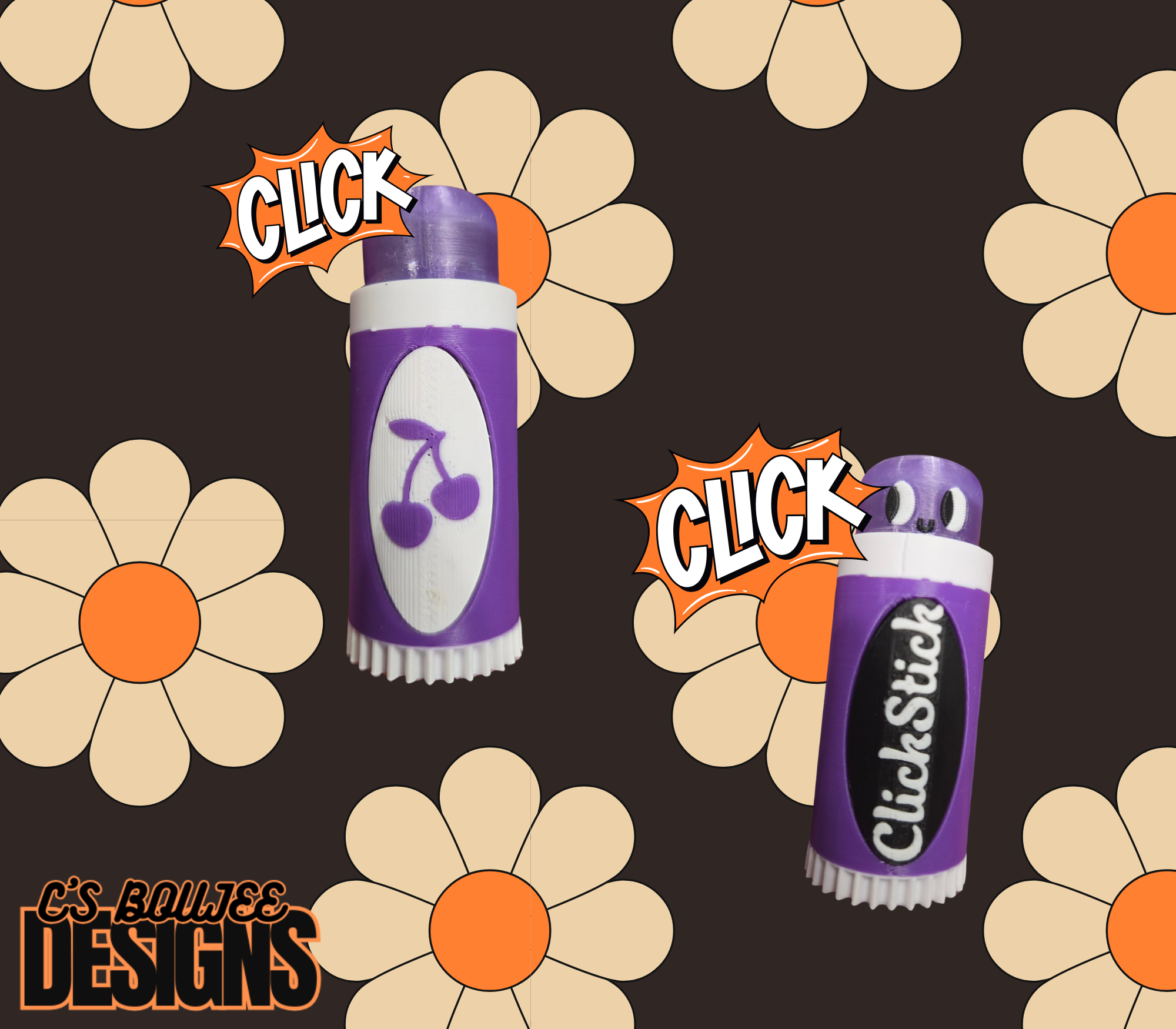 CLICK STICK PURPLE CLICKER 3D PRINT