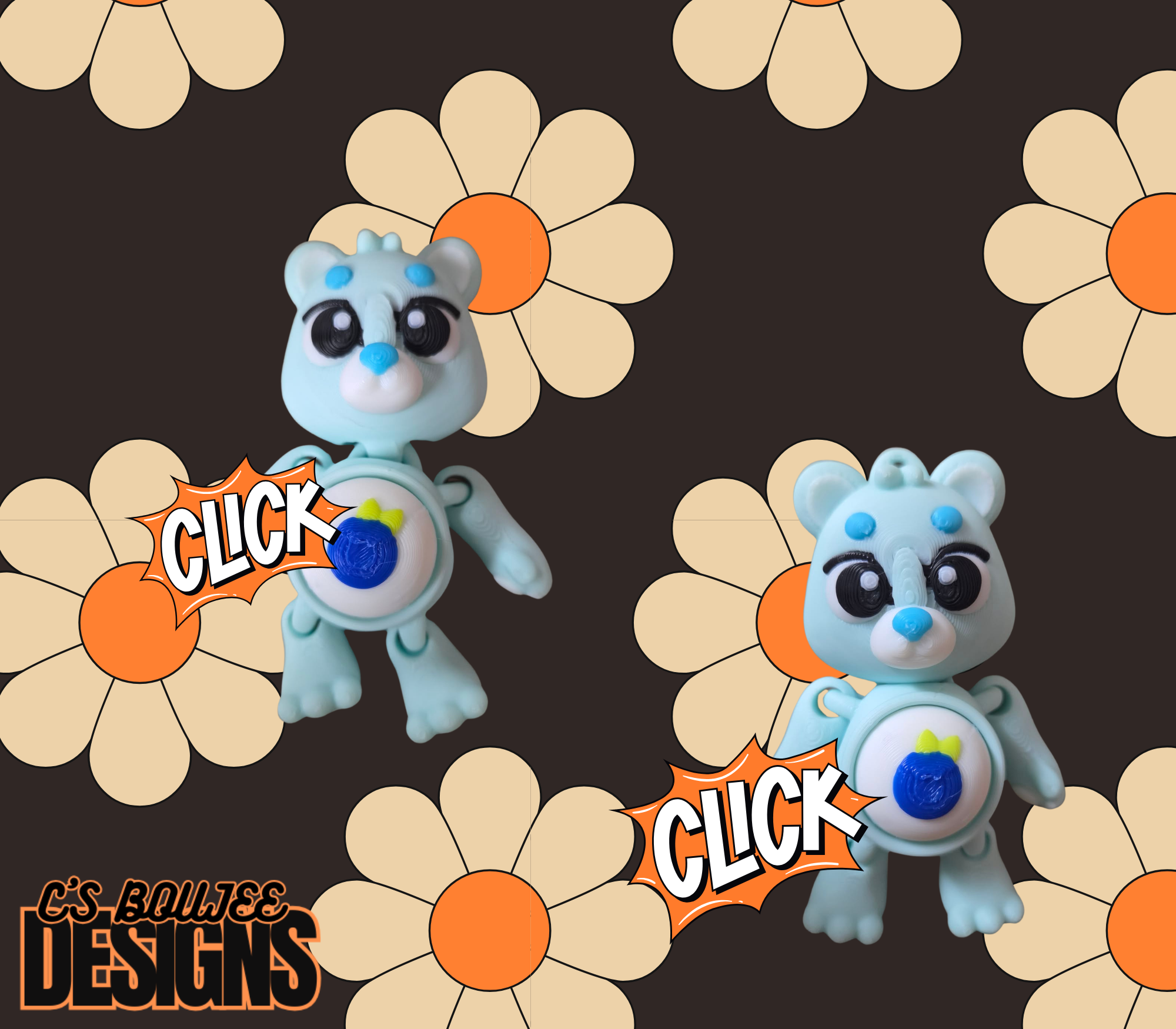 BLUE BEAR CLICKER 3D PRINT