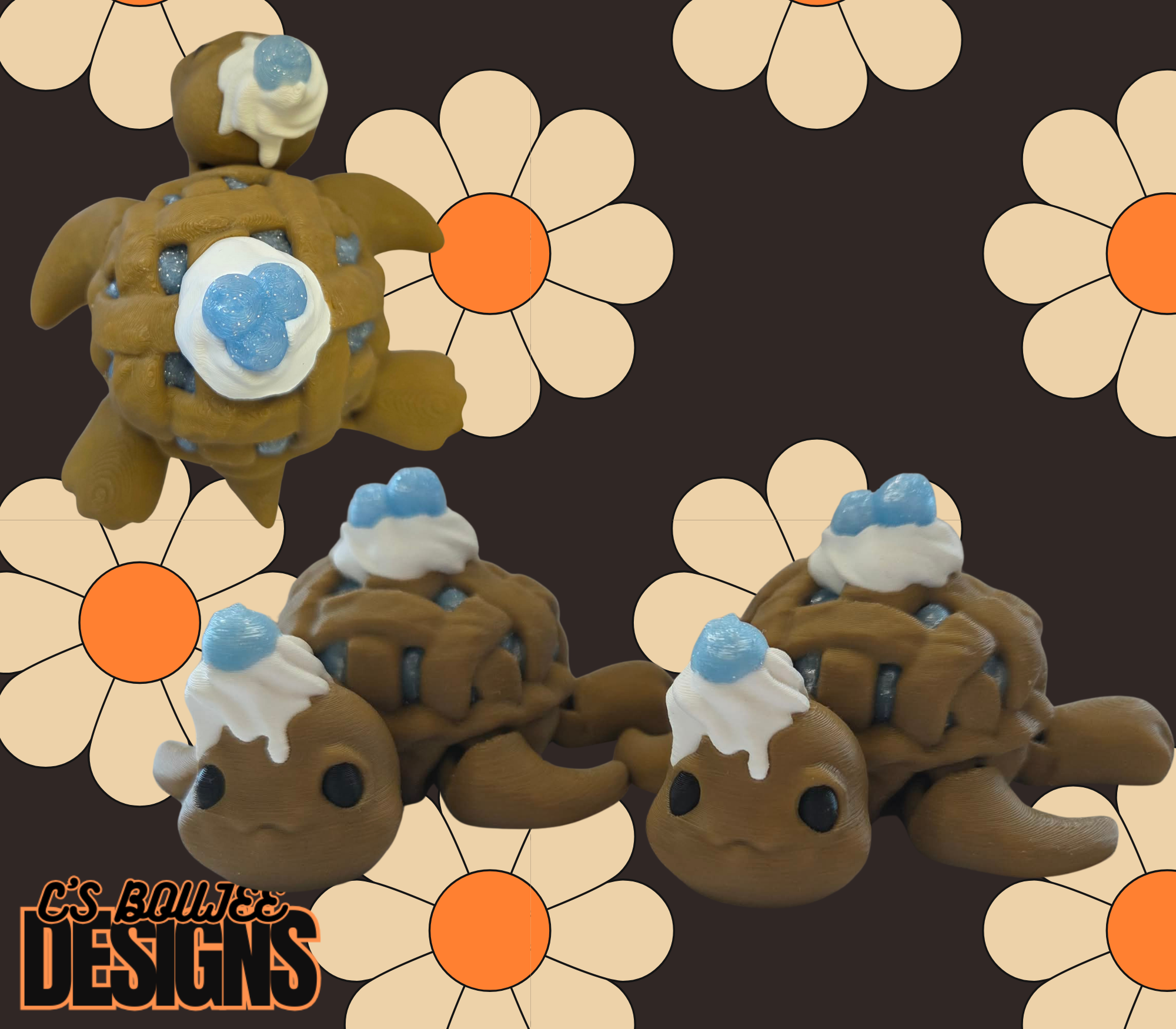 BLUEBERRY PIE TURTLE 3D PRINT