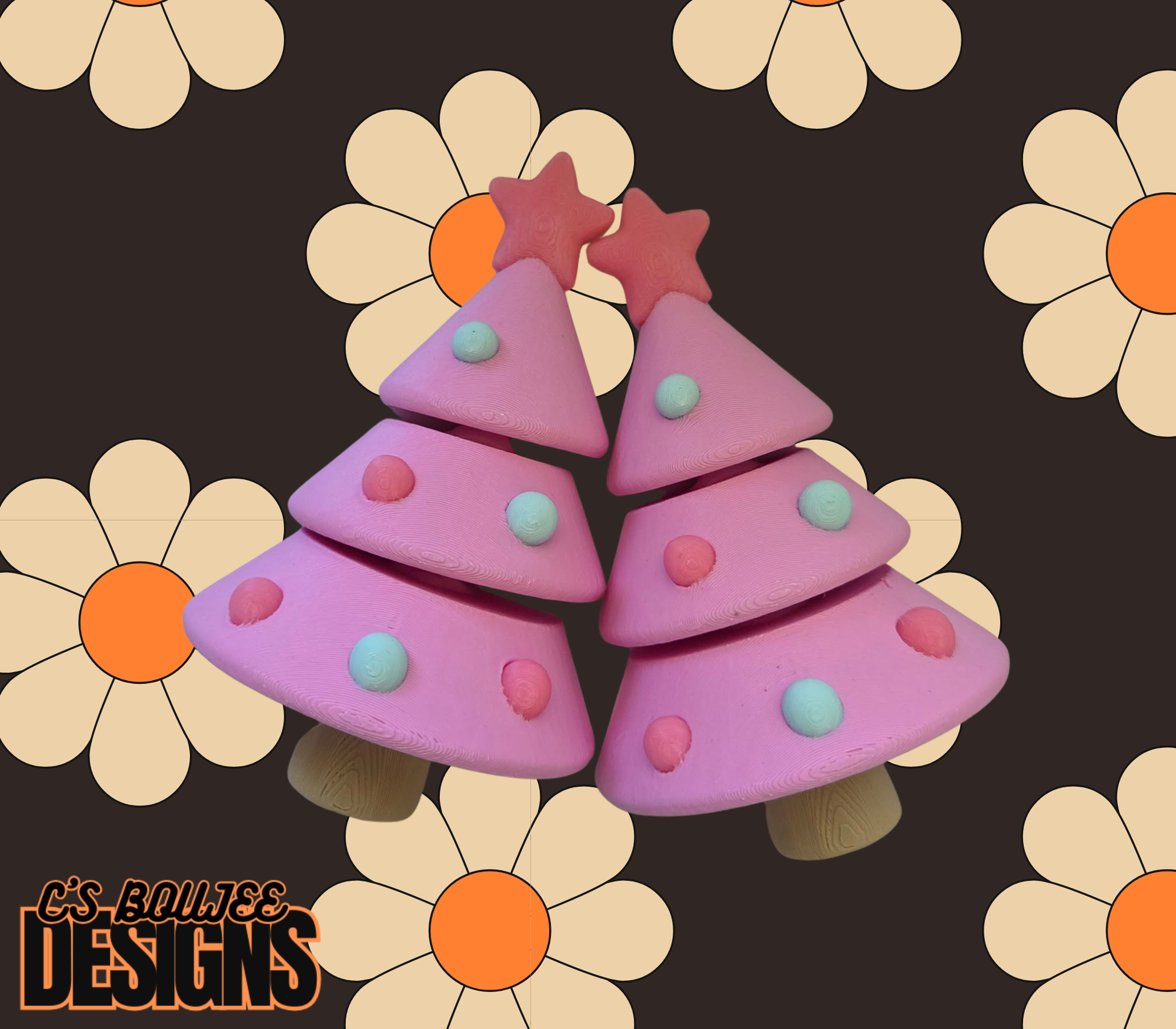 PINK TREE FLEXI 3D PRINT