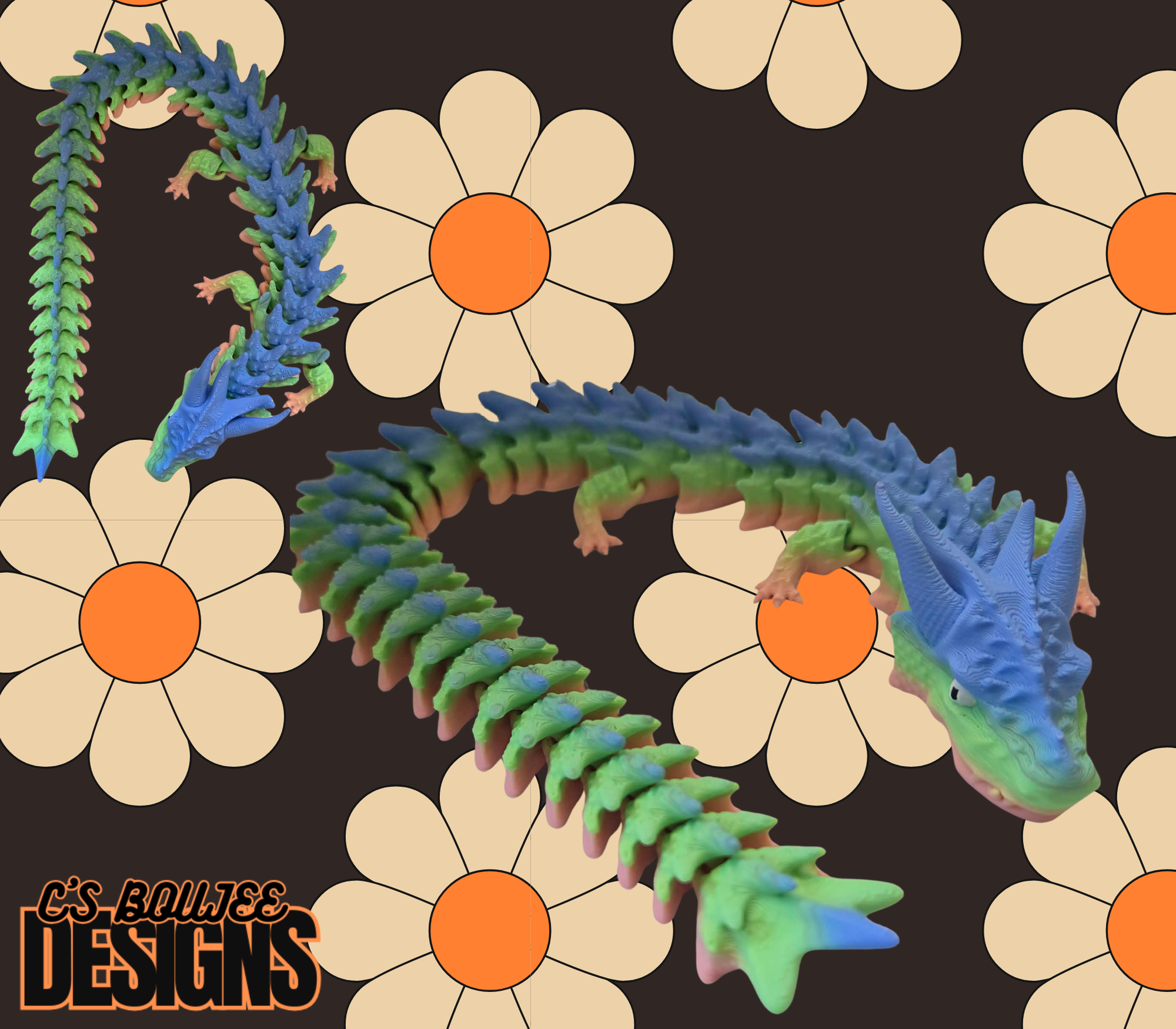 COLOURFUL DRAGON 3D PRINT