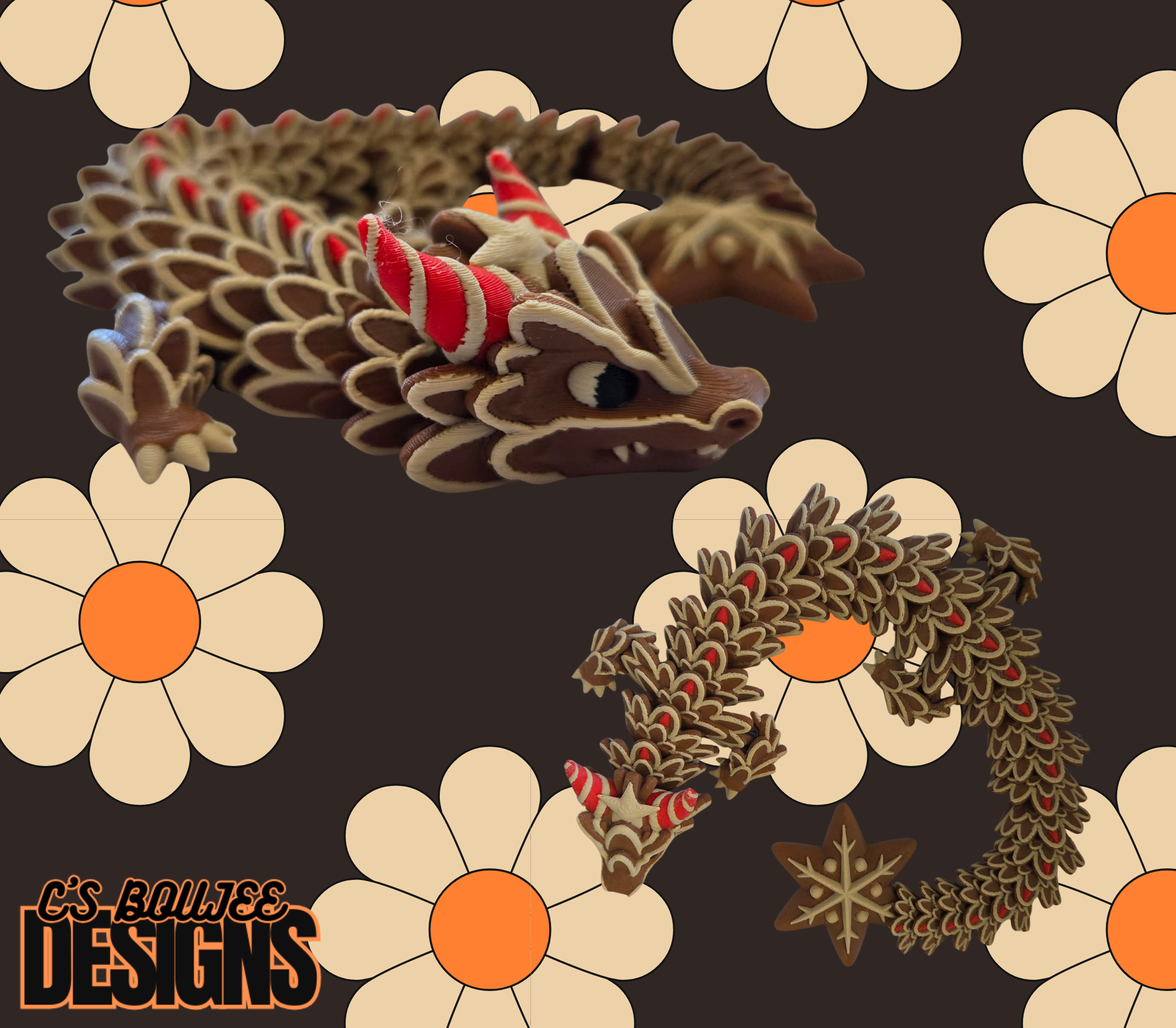 GINGERBREAD DRAGON 3D PRINT