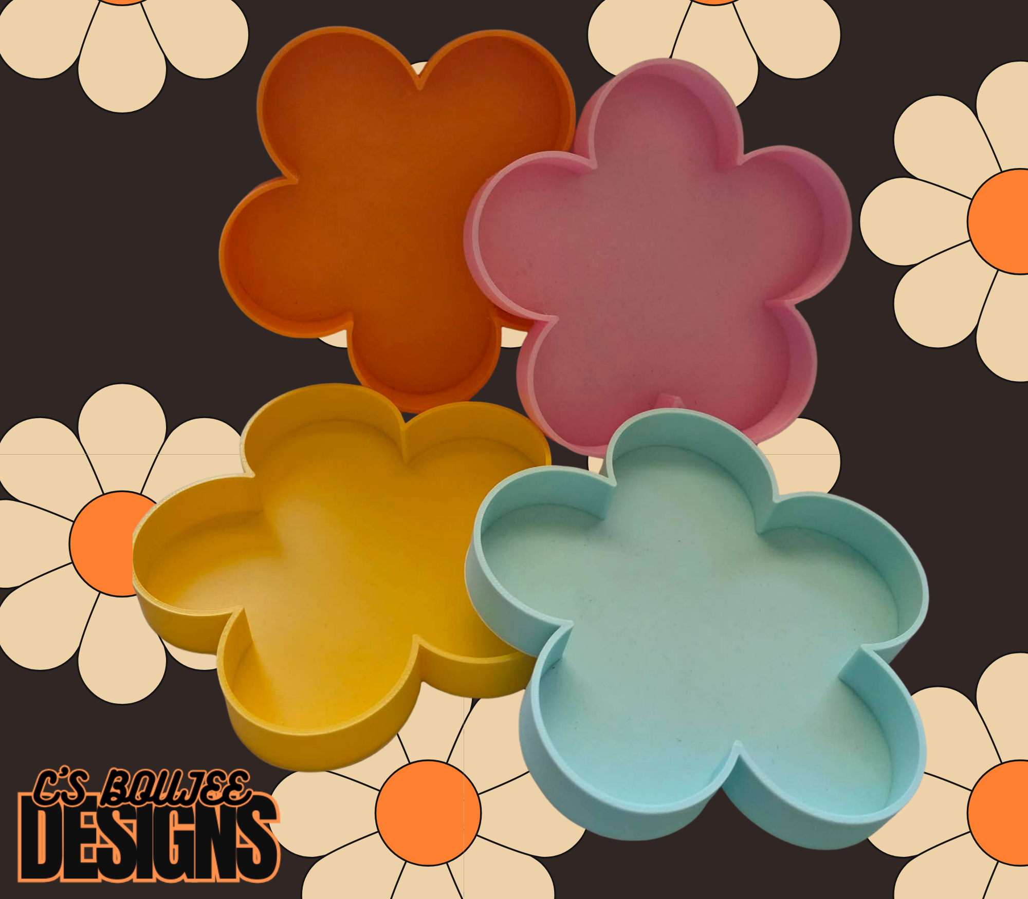 FLOWER TRINKET DISH 3D PRINT
