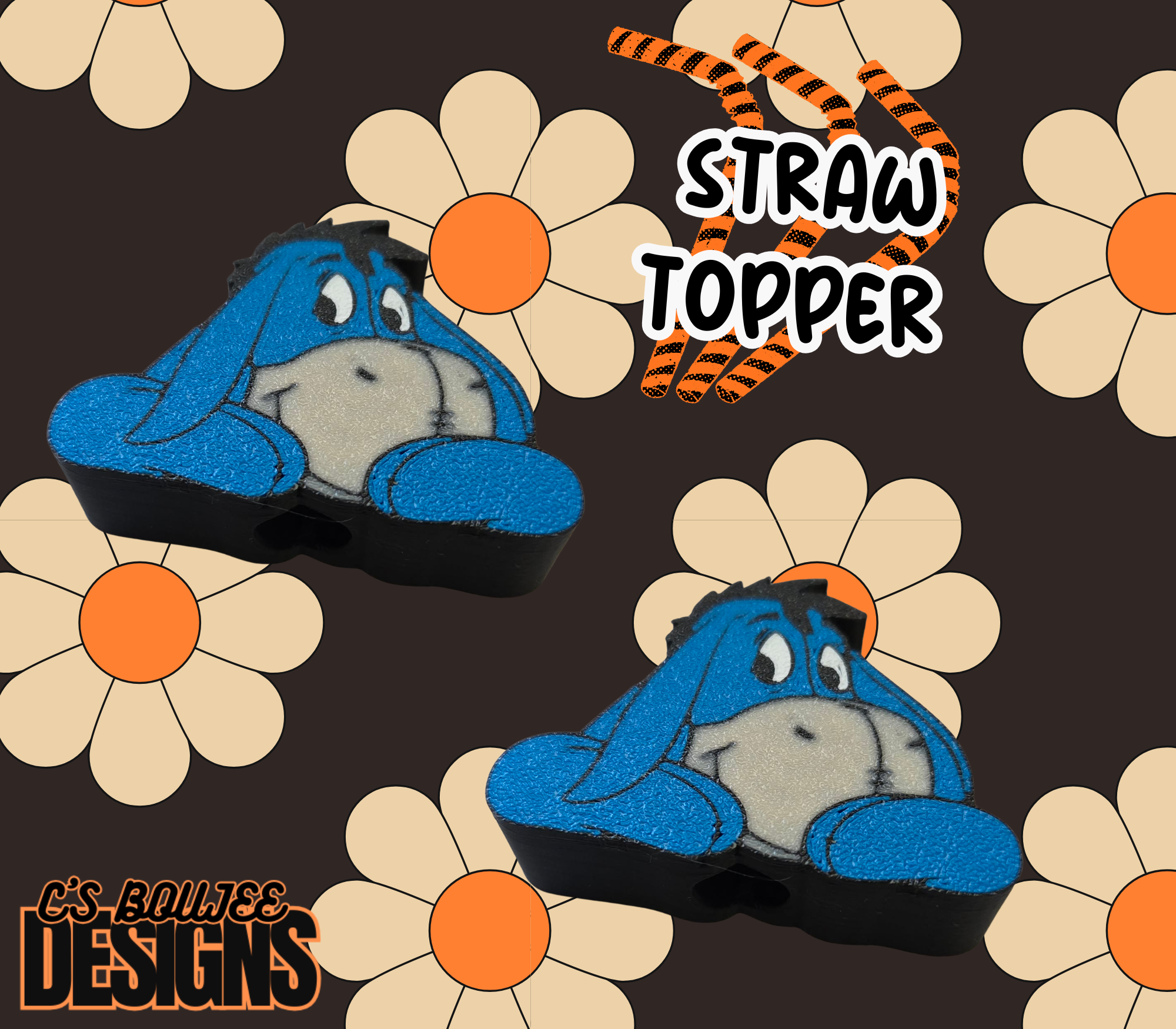 DONKEY STRAW TOPPER 3D PRINT