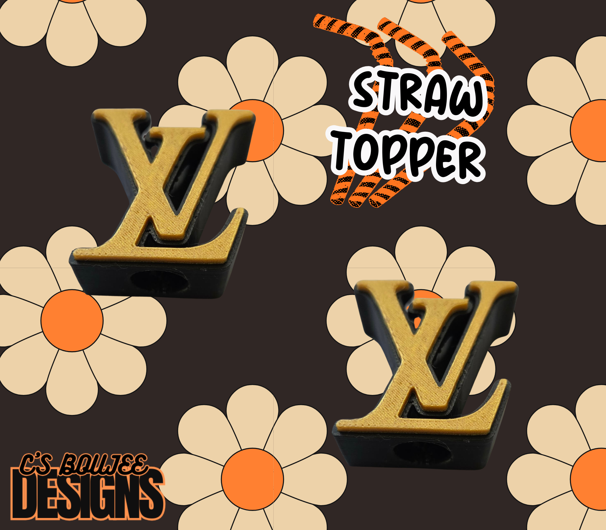 LOUIE STRAW TOPPER 3D PRINT