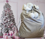 BLANK CHRISTMAS SACK WITH SILVER/GOLD TIE