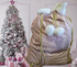 BLANK CHRISTMAS SACK WITH SILVER/GOLD TIE