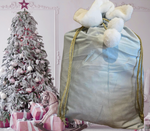 BLANK CHRISTMAS SACK WITH SILVER/GOLD TIE