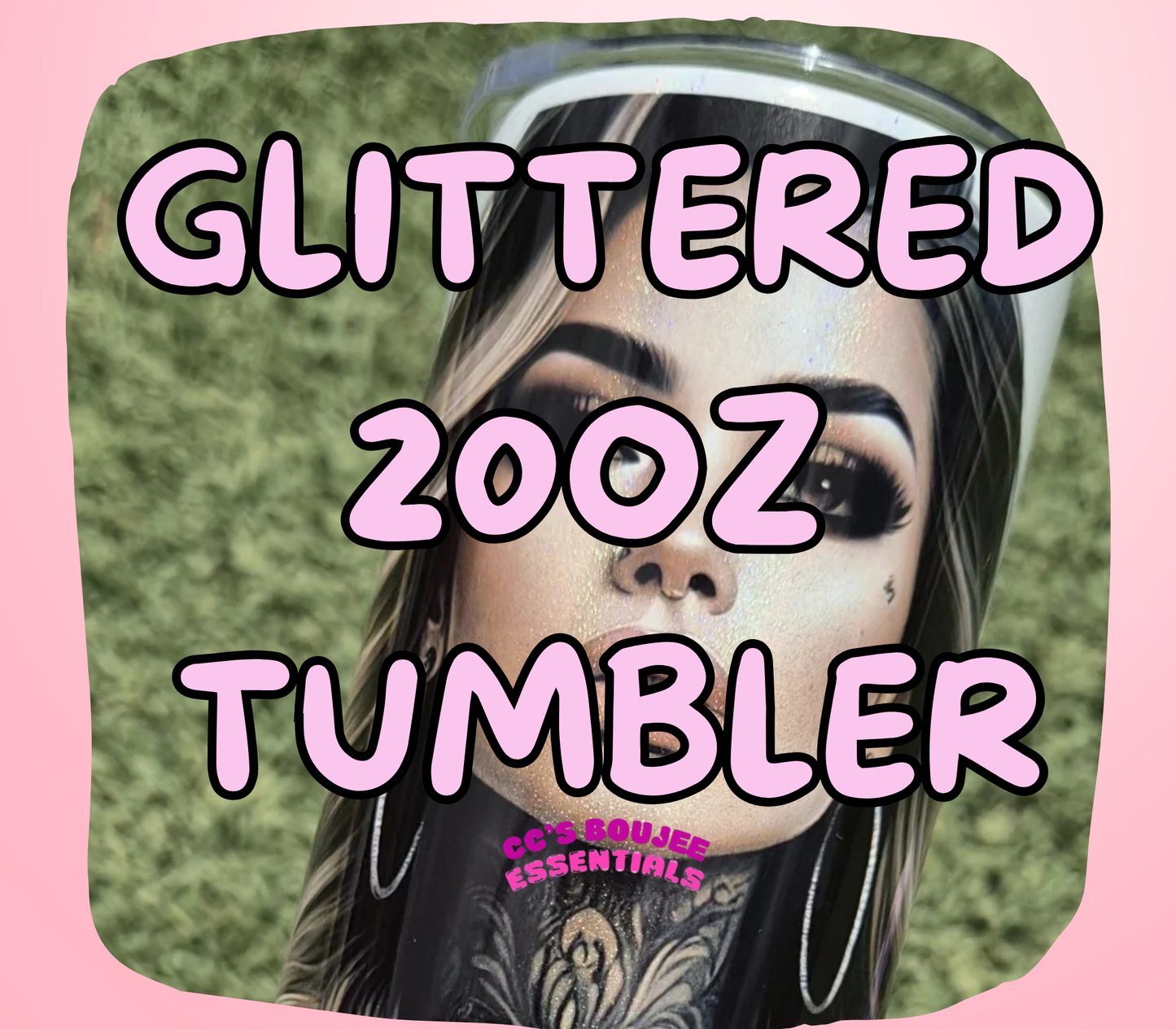 GLITTERED 20OZ SUBLIMATION TUMBLER