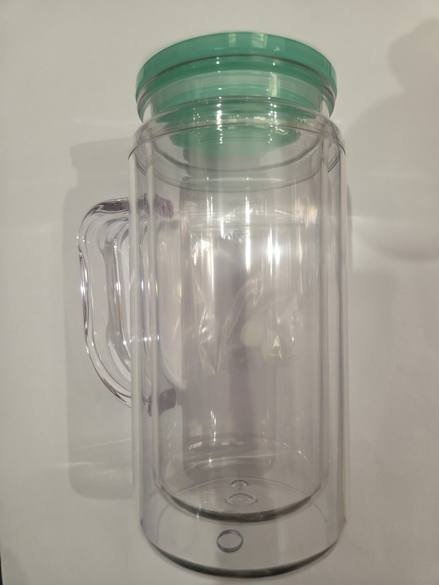 16OZ HANDLE ACRYLIC SNOW GLOBE BLANK