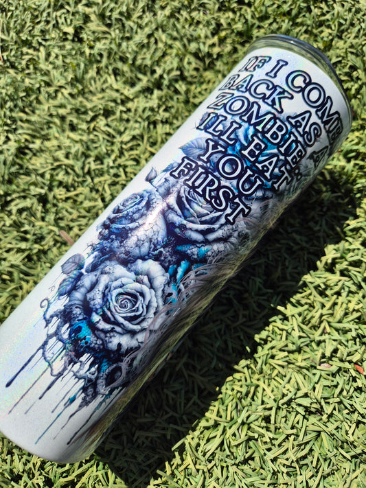 Glittered 20oz zombie girl