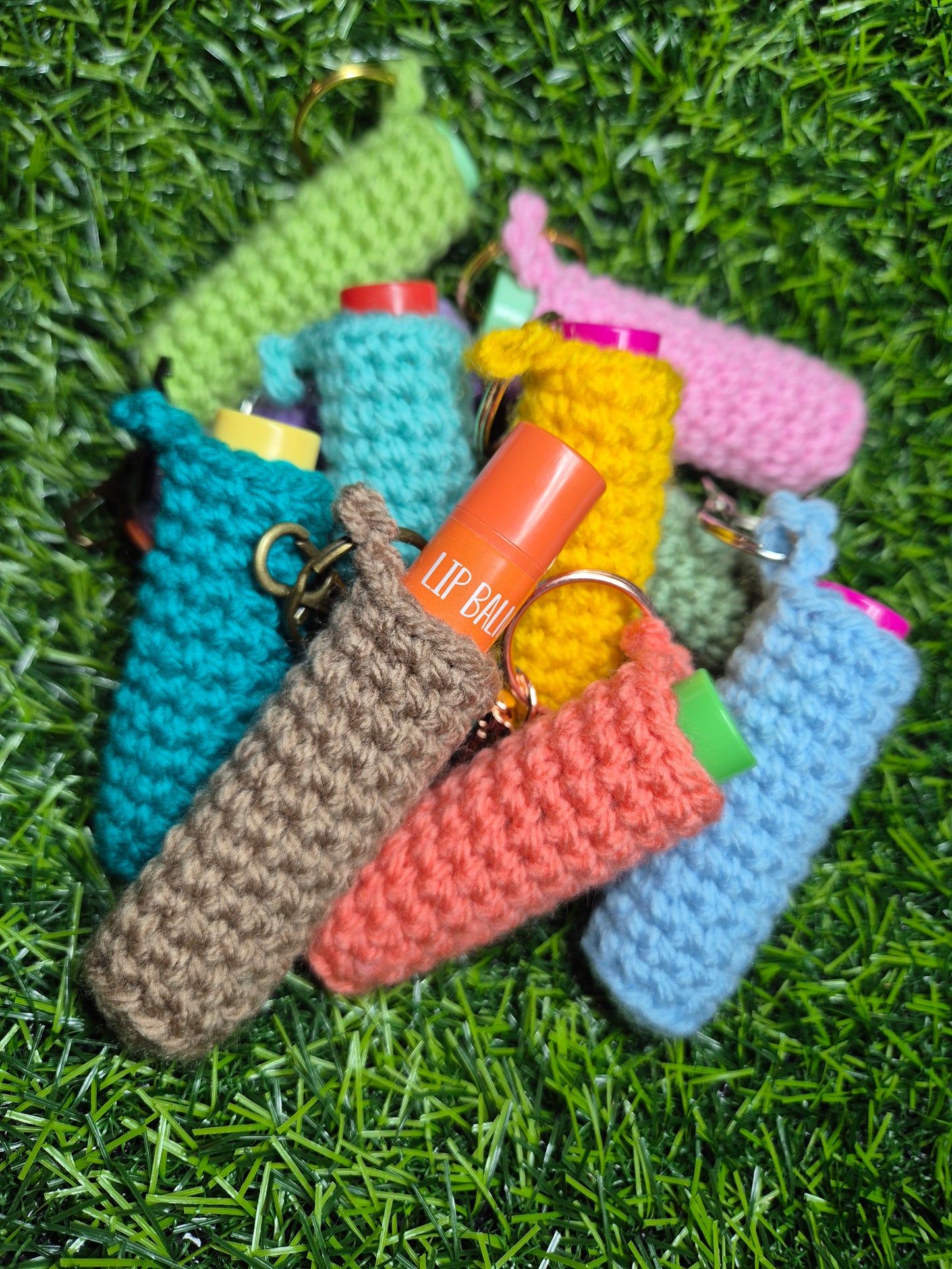CROCHET KEYCHAIN LIP BALM HOLDERS